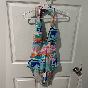 Trina Turk Multicolor Swirl One Piece Swimsuit -Size 12